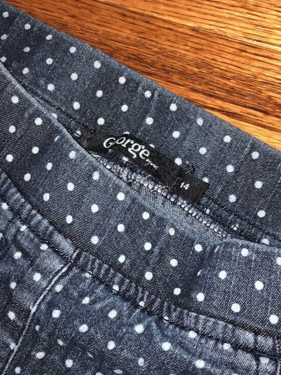 George Navy Polka Dot Stretch Leggings - Picture 5 of 6